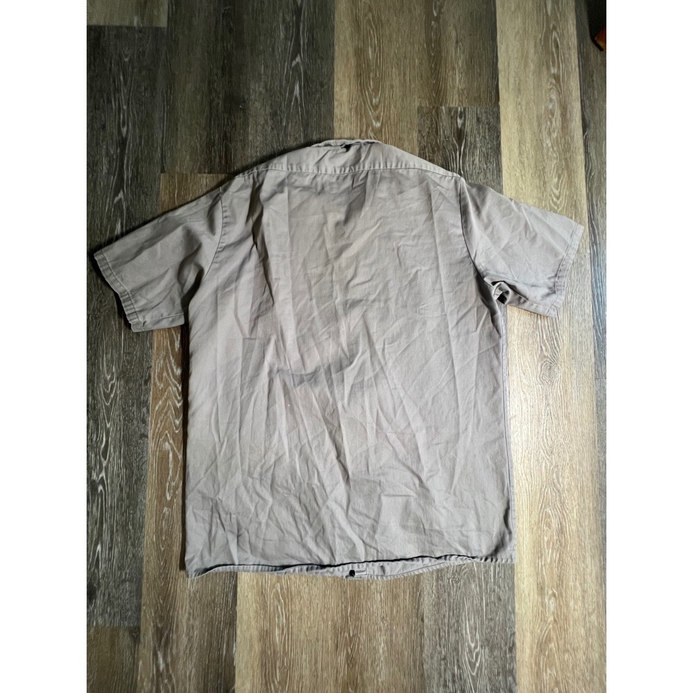 Aramark Work Shirt Mens 1XLL Gray Good Short Sleeve Leonardo DRS Cotton Utility - Picture 5 of 5